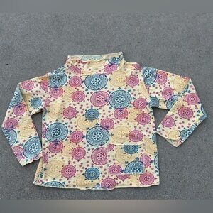 Prairie Cotton Colorful Long Sleeve Top 100% Cotton Made in the USA NWT